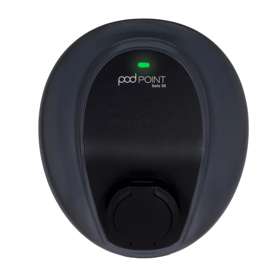Close up of Pod Point EV Solo 3S home charger